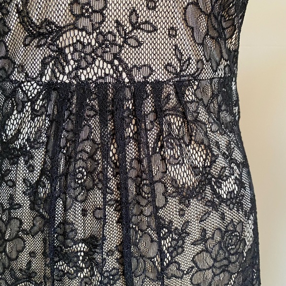 Suzy Shier Black Lace Nude Lined Sleeveless Party Dress- Sz-S - Picture 5 of 16